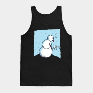 Funny peeing snowman Tank Top